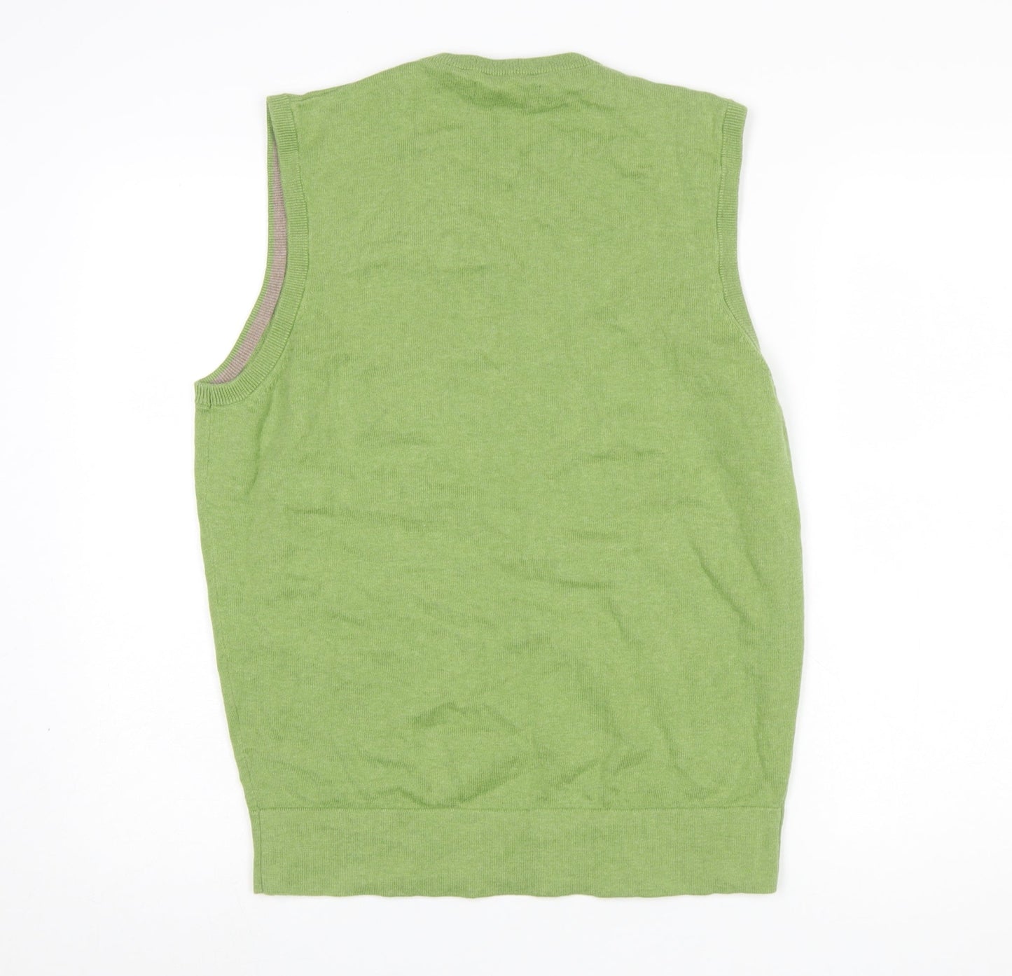Mens UK Size S Pierre Cardin Green Vest Jumper