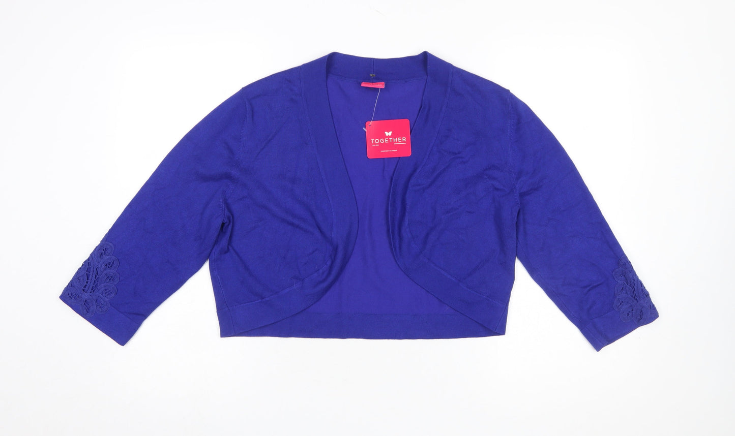 Womens UK Size 18 Together Blue Cardigan Jumper