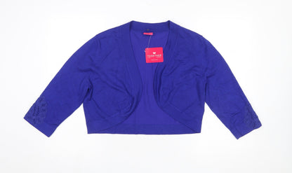 Womens UK Size 18 Together Blue Cardigan Jumper