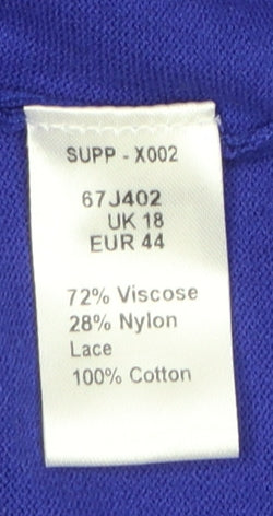 Womens UK Size 18 Together Blue Cardigan Jumper
