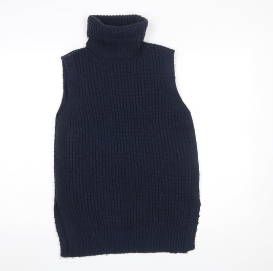 Womens UK Size XS Marks and Spencer Blue Vest Jumper