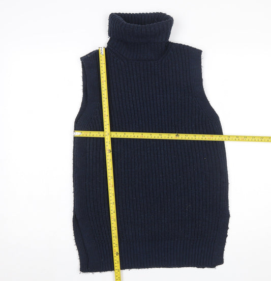 Womens UK Size XS Marks and Spencer Blue Vest Jumper