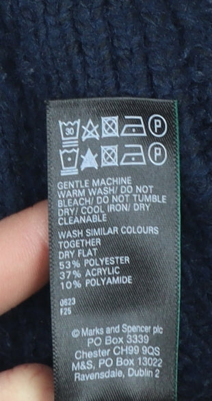 Womens UK Size XS Marks and Spencer Blue Vest Jumper