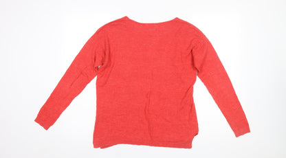 Womens UK Size 8 Fat Face Red Pullover Jumper