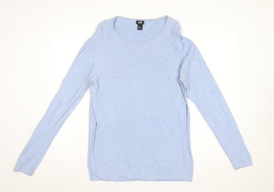 Womens UK Size 14 H&M Blue Pullover Jumper