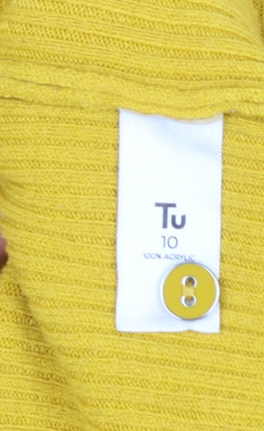 Womens UK Size 10 TU Yellow Pullover Jumper