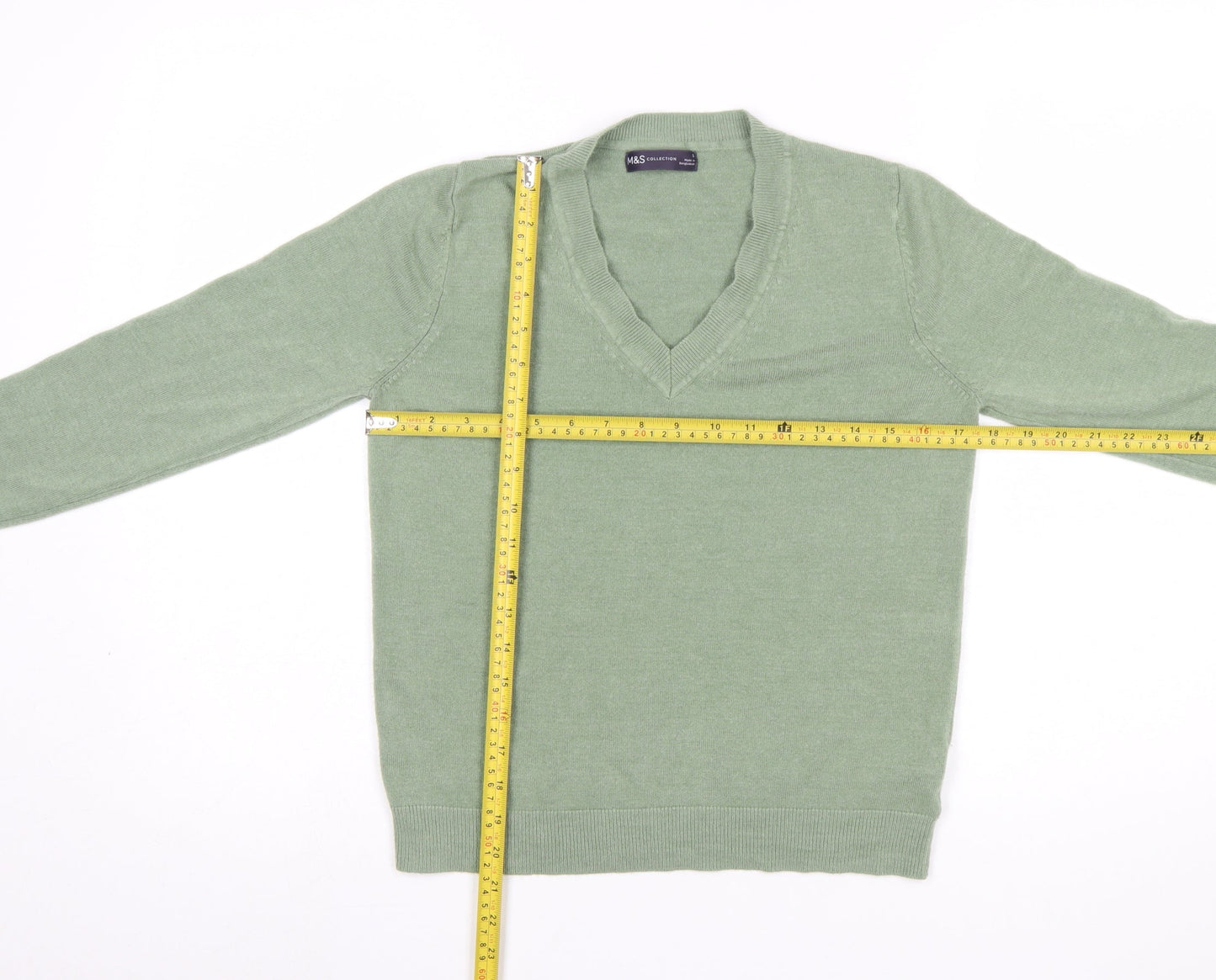 Womens UK Size S Marks and Spencer Green Pullover Jumper