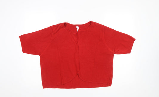 Womens UK Size 16/18 Marisota Red Cardigan Jumper
