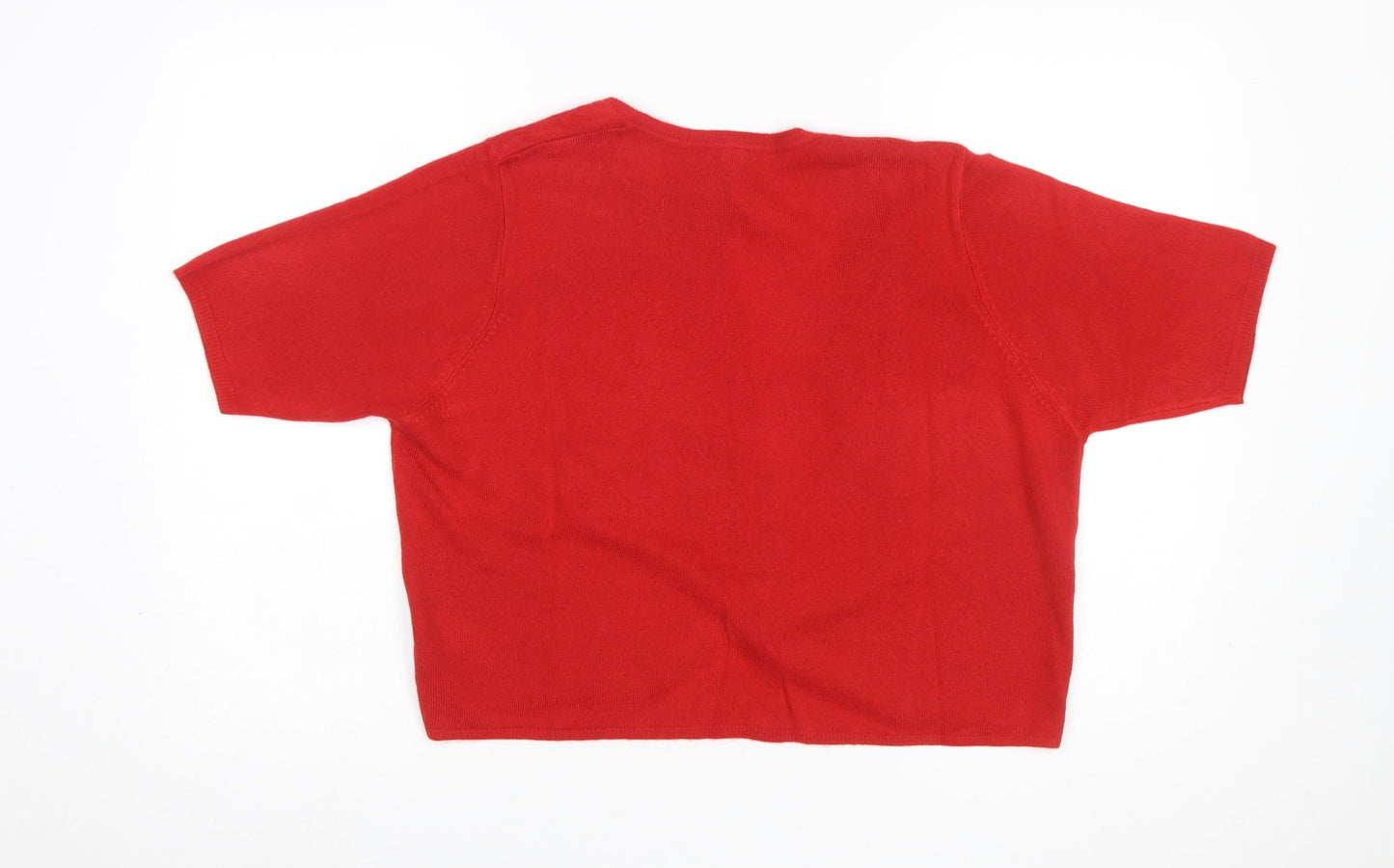 Womens UK Size 16/18 Marisota Red Cardigan Jumper