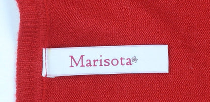 Womens UK Size 16/18 Marisota Red Cardigan Jumper