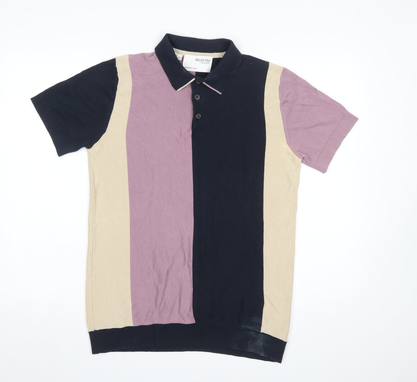 Mens UK Size S Selected Homme 100% Cotton Polo Shirt