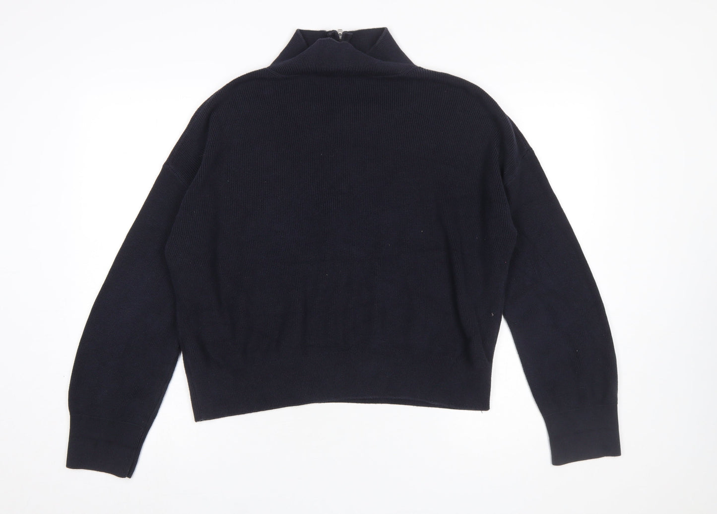 Womens UK Size S French Connection Black 1/2 Zip Jumper