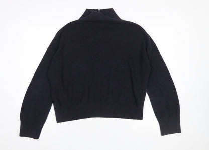 Womens UK Size S French Connection Black 1/2 Zip Jumper