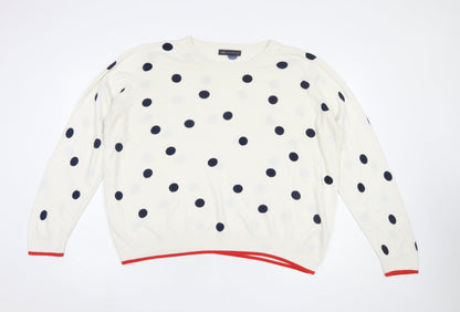 Womens UK Size 22 Marks and Spencer Ivory Pullover Jumper