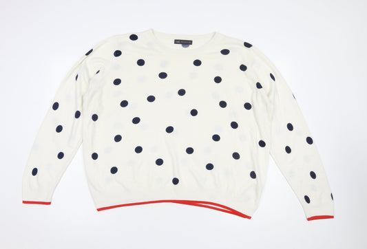 Womens UK Size 22 Marks and Spencer Ivory Pullover Jumper