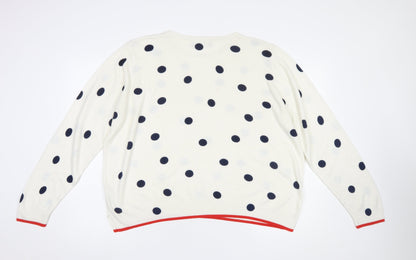 Womens UK Size 22 Marks and Spencer Ivory Pullover Jumper