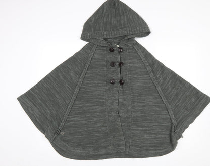 Womens UK Size 10 Heaven Sent Grey Cape Jumper