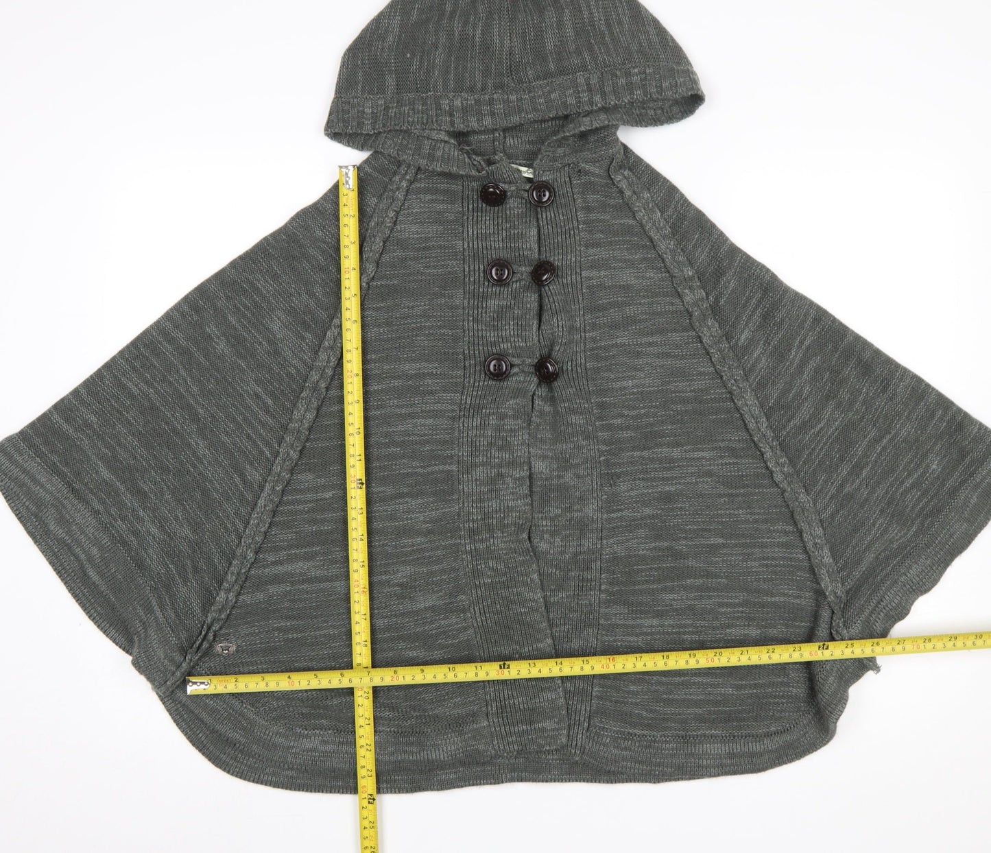 Womens UK Size 10 Heaven Sent Grey Cape Jumper