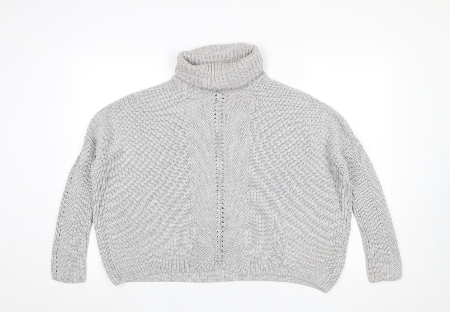 Womens UK Size 8 Miss Selfridge Grey Pullover Jumper