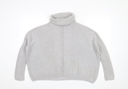 Womens UK Size 8 Miss Selfridge Grey Pullover Jumper