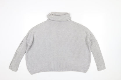Womens UK Size 8 Miss Selfridge Grey Pullover Jumper