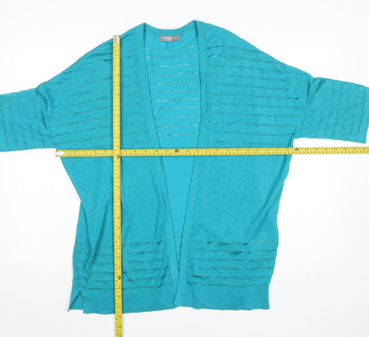 Nutmeg Women Green Size 14 Open Knit Cardigan