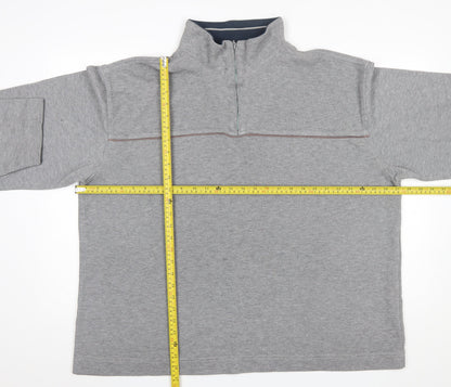 Mens UK Size 2XL Trader Jeans Company Grey Henley Sweatshirt