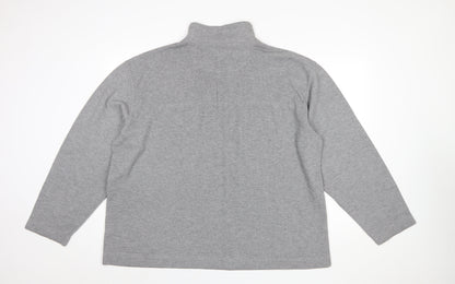 Mens UK Size 2XL Trader Jeans Company Grey Henley Sweatshirt