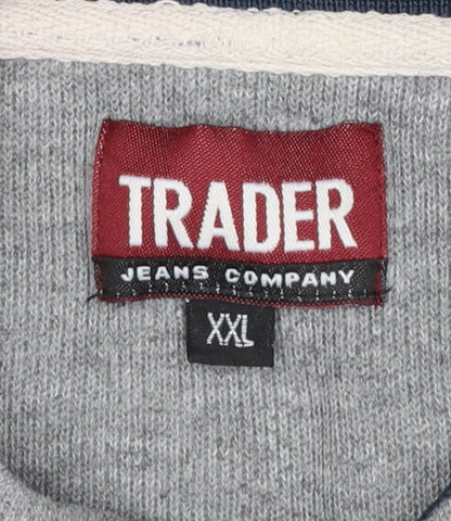 Mens UK Size 2XL Trader Jeans Company Grey Henley Sweatshirt