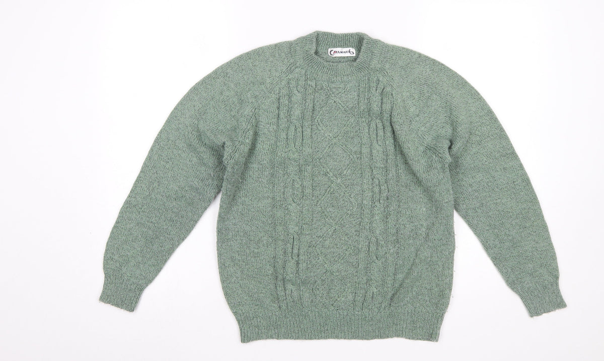 Womens UK Size 12 Damart Green Pullover Jumper