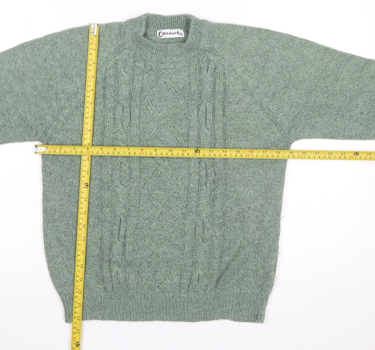 Womens UK Size 12 Damart Green Pullover Jumper