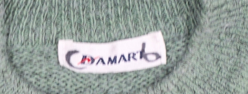 Womens UK Size 12 Damart Green Pullover Jumper