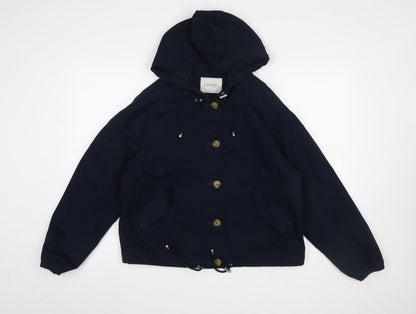 George Women's Blue Hooded Cotton Anorak Jacket XS