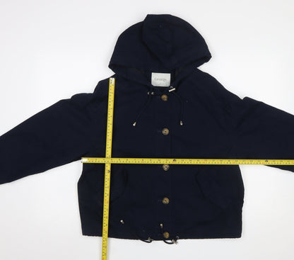 George Women's Blue Hooded Cotton Anorak Jacket XS