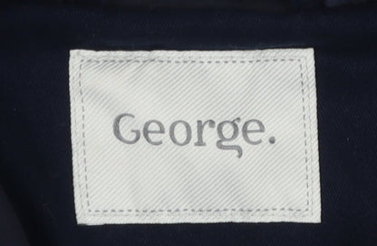 George Women's Blue Hooded Cotton Anorak Jacket XS