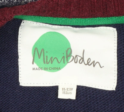 Boys UK Size 11-12 Years Mini Boden Blue Pullover Jumper