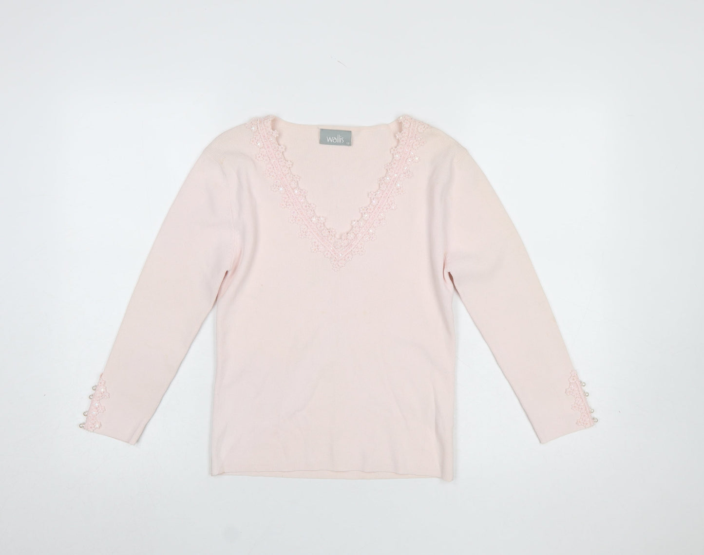 Womens UK Size 12 Wallis Pink Pullover Jumper