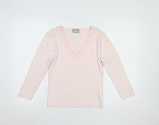 Womens UK Size 12 Wallis Pink Pullover Jumper