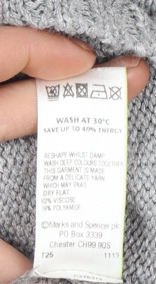 Womens UK Size 18 Marks and Spencer Grey Pullover Jumper