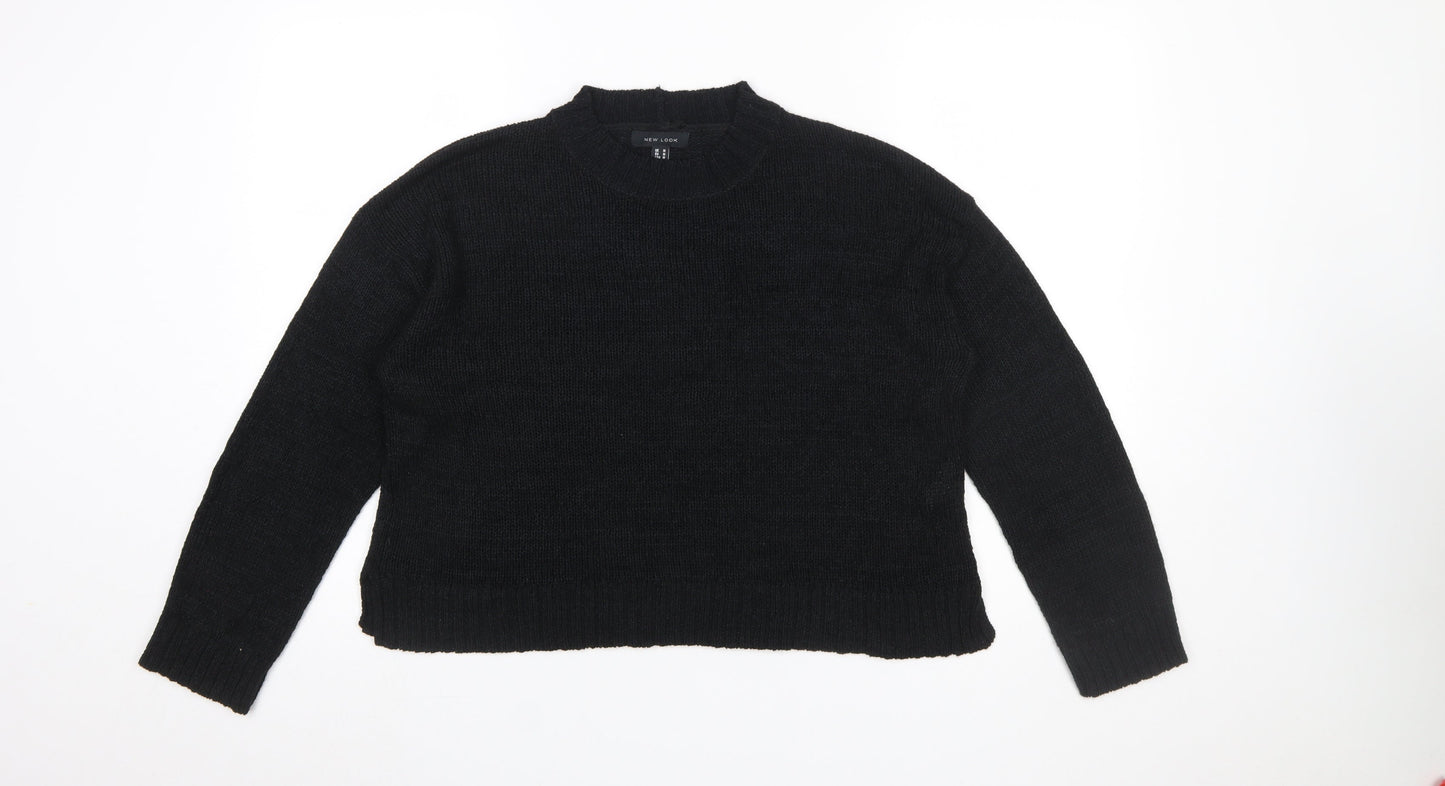 Womens UK Size M New Look Black Pullover Jumper