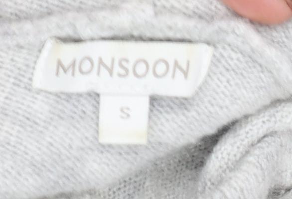 Womens UK Size S Monsoon Grey Pullover Jumper