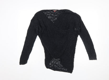 Womens UK Size 8/10 Joe Browns Black Wrap Jumper