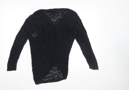Womens UK Size 8/10 Joe Browns Black Wrap Jumper
