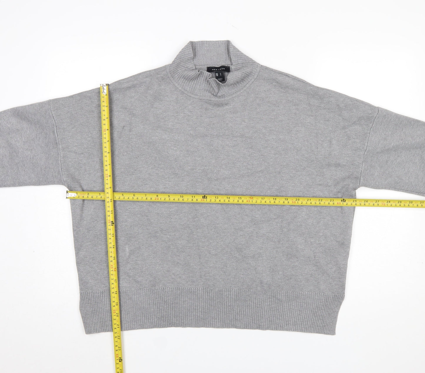 Womens UK Size L New Look Grey Pullover Jumper