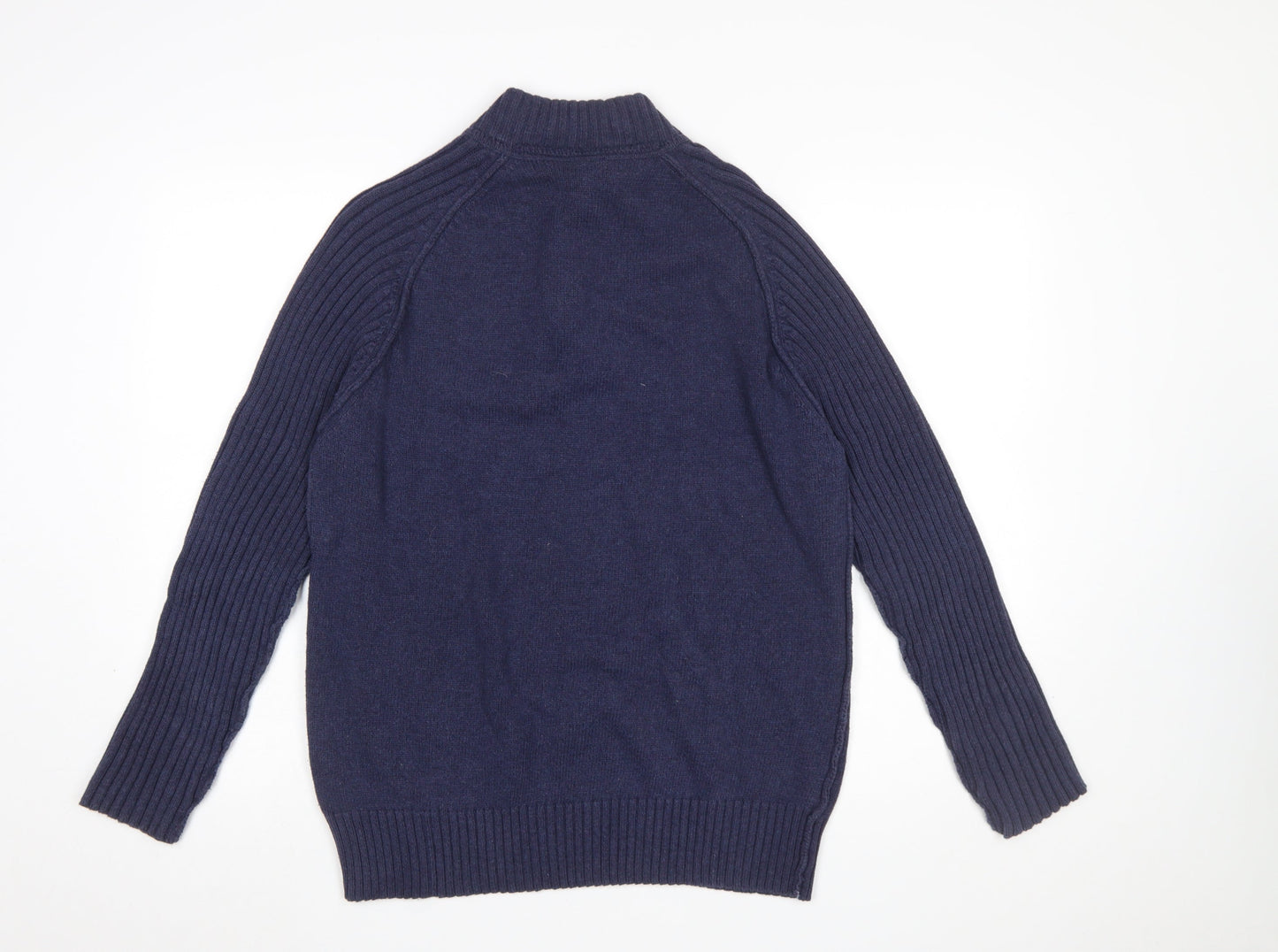 Mens UK Size M B.U.M. Equipment Blue 1/4 Zip Jumper
