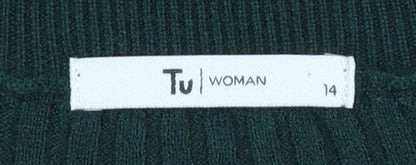Womens UK Size 14 TU Green Pullover Jumper