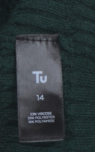 Womens UK Size 14 TU Green Pullover Jumper