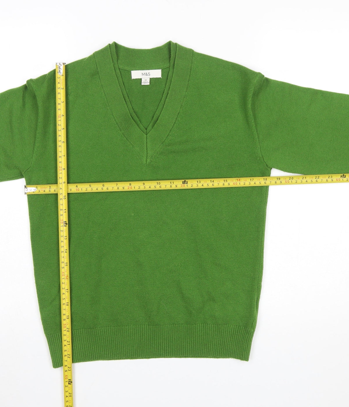 Womens UK Size XS Marks and Spencer Green Pullover Jumper