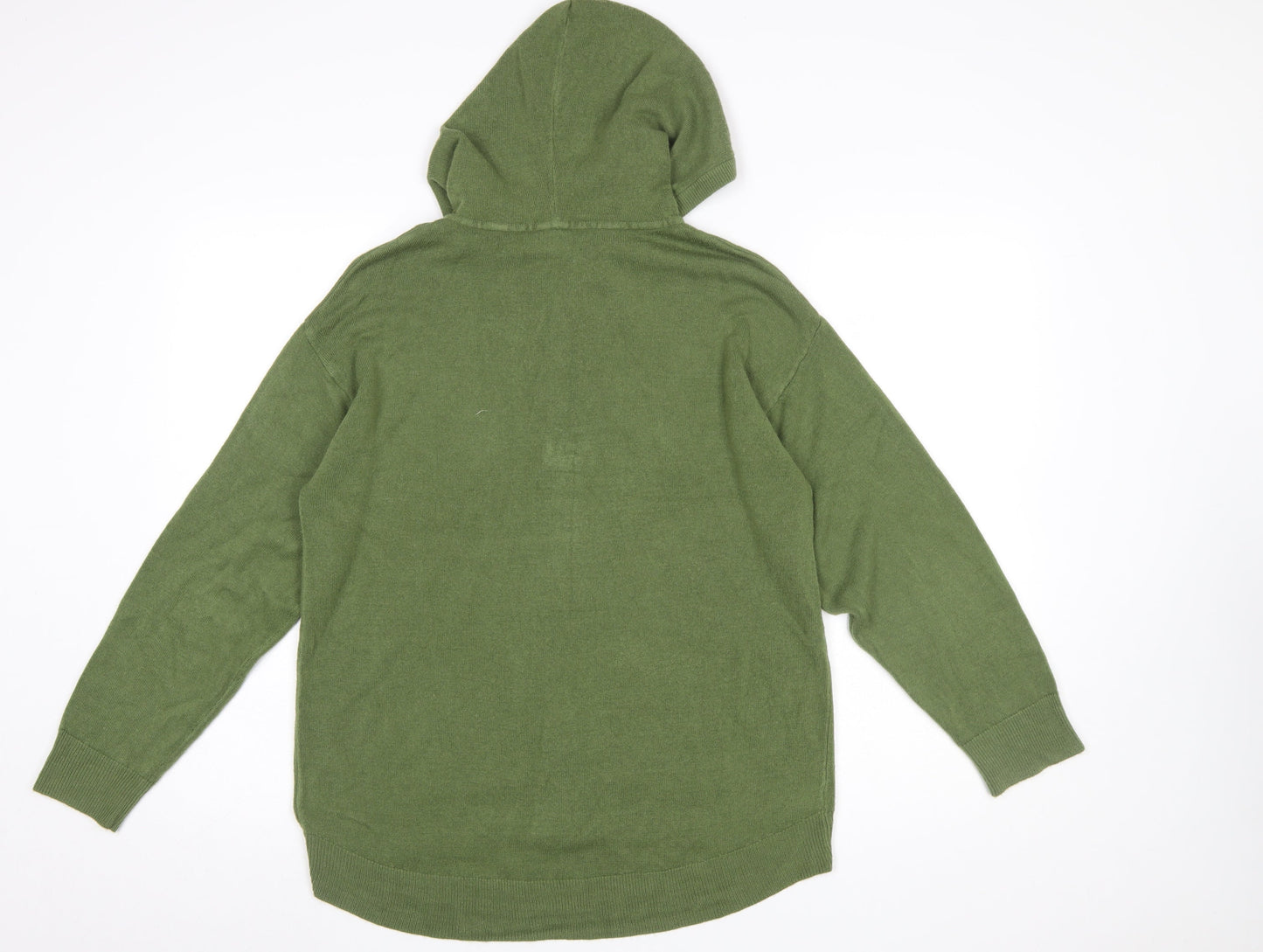 Womens UK Size M Marks and Spencer Green Full Zip Jumper