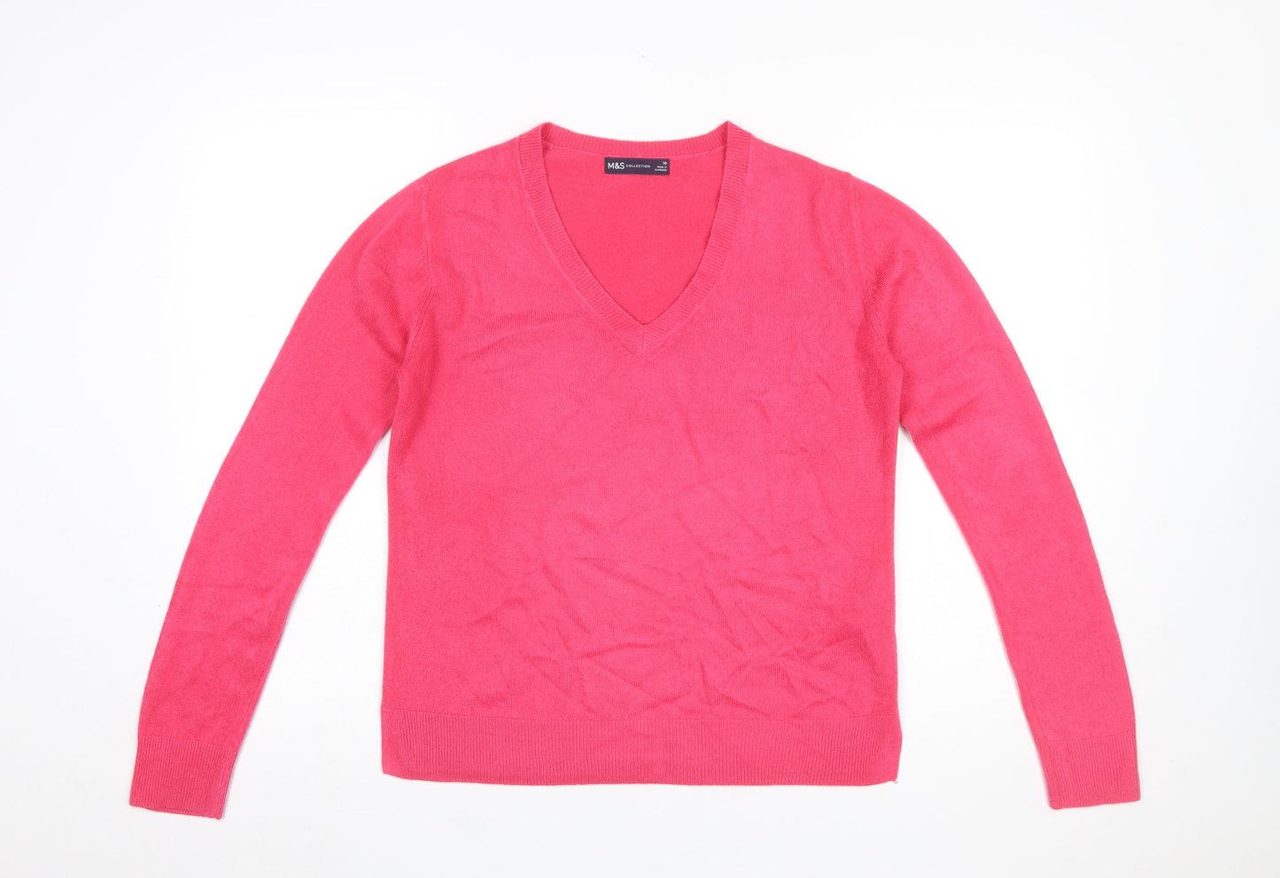 Womens UK Size 10 Marks and Spencer Pink Pullover Jumper